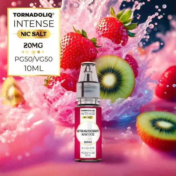 Strawberry Kiwi Ice Nic Salts 20mg 10ml - Intense by Tornadoliq