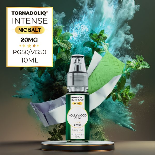Hollywood Gum Nic Salts 10ml - Intense by Tornadoliq
