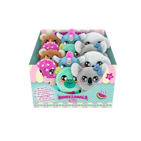 Présentoir Peluche 3 Deez (12pcs) - Squeezamals