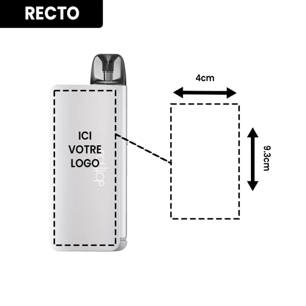 Kit DotPod Go 2ml 3000mAh Silver Customized - Dotmod