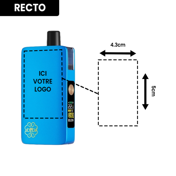 Kit DotPod Max V1.5 5ml 2100mAh Royal Blue Personnalisé - Dotmod