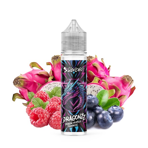 Dragon Myrtille Framboise 0mg 50ml - Dragonzz by Liquideo