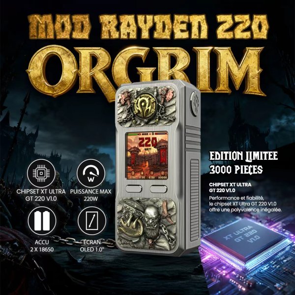 Mod Rayden 220 Orgrim Limited Edition 3000pcs - BD Vape