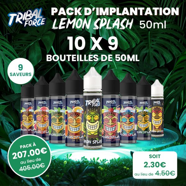 Pack d'Implantation Lemon Splash 50ml (90pcs) - Tribal Force Pack d'Implantation Lemon Splash 50ml (90pcs) - Tribal Force