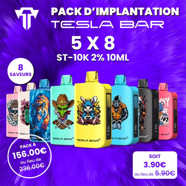 Pack d'Implantation ST-10K 2% 10ml - Tesla Bar by Teslacigs Pack d'Implantation ST-10K 2% 10ml - Tesla Bar by Teslacigs