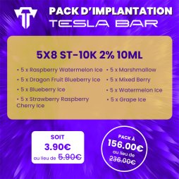 ST-10K 2% 10 ml Implantation Pack - Tesla Bar by Teslacigs