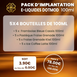 E-liquid Implantation Pack 100ml (20pcs) - Dotmod