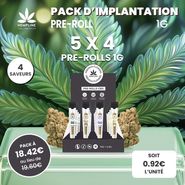 Pack d'Implantation Pre-roll -1g (20pcs) - Hempline