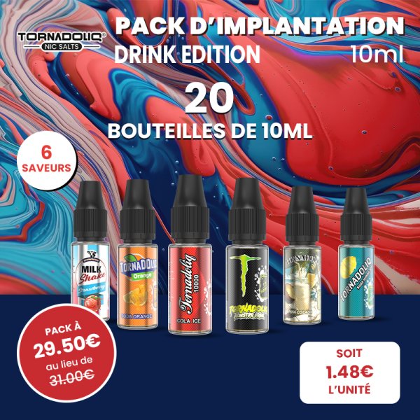 Pack d'Implantation Tornadoliq Drink Edition 20mg (20pcs)