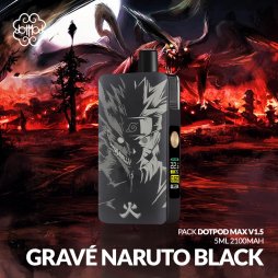 Kit DotPod Max V1.5 5ml 2100mAh Engraved Naruto Black - Dotmod
