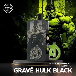 Pack DotPod Max V1.5 5ml 2100mAh Gravé Hulk Black - Dotmod