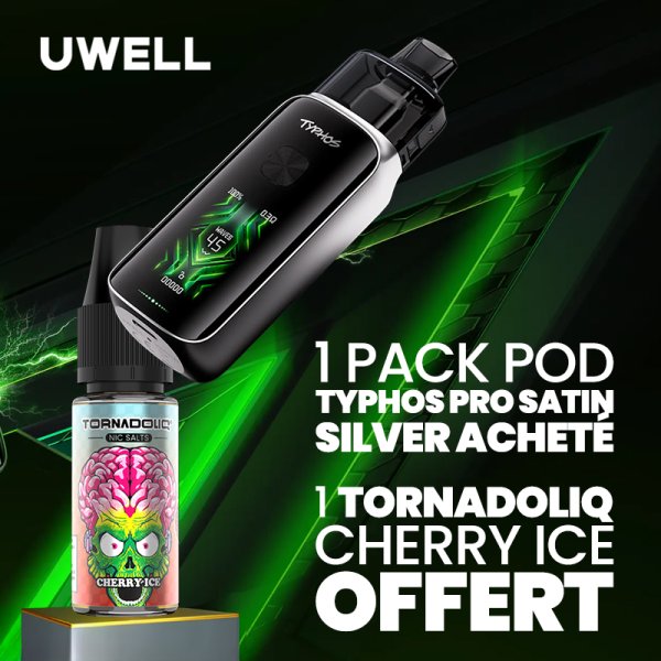 [Offer] Buy 1 Typhos Pro Satin Silver Pod Pack, get 1 Tornadoliq Cherry Ice Free
