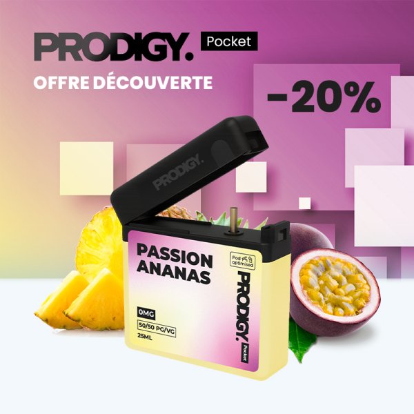 [Offre] Passion Ananas 0mg 25ml - Prodigy Pocket by Vape Maker