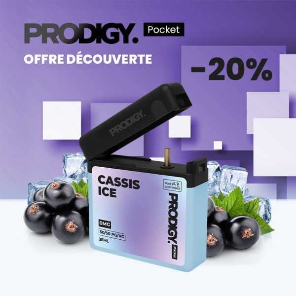 Cassis Ice 0mg 25ml - Prodigy Pocket by Vape Maker