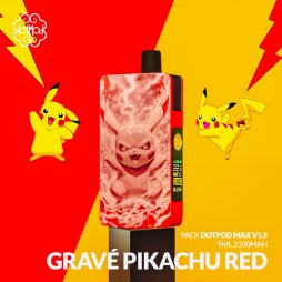 Kit DotPod Max V1.5 5ml 2100mAh Engraved Pikachu Red - Dotmod