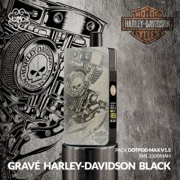 Kit DotPod Max V1.5 5ml 2100mAh Engraved Harley Davidson Black - Dotmod