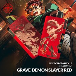 Pack DotPod Max V1.5 5ml 2100mAh Gravé Demon Slayer Red - Dotmod