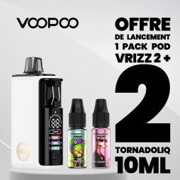 [Offer] Buy 1 Vrizz 2 Pod Kit, Get 2 Tornadoliq 10ml (Watermelon Ice/Strawberry Ice) Free - Voopoo