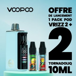[Offer] Buy 1 Vrizz 2 Pod Kit, Get 2 Tornadoliq 10ml (Grape Ice/Blueberry Raspberry) Free - Voopoo