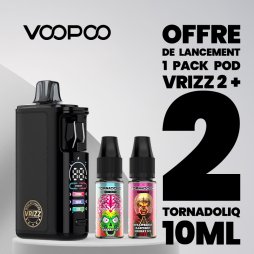 [Offer] Buy 1 Vrizz 2 Pod Kit, Get 2 Tornadoliq 10ml (Cherry Ice/Strawberry Raspberry Cherry Ice) Free - Voopoo