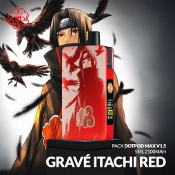 Kit DotPod Max V1.5 5ml 2100mAh Engraved Itachi Red - Dotmod