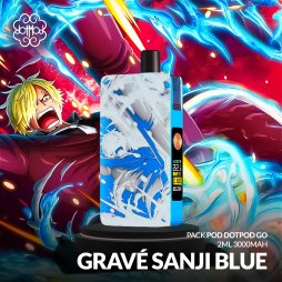 Kit DotPod Max V1.5 5ml 2100mAh Engraved Sanji Blue - Dotmod
