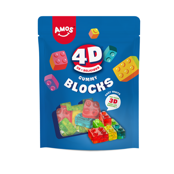 Bonbons Kids Blocks Lego 4D 140g - Amos