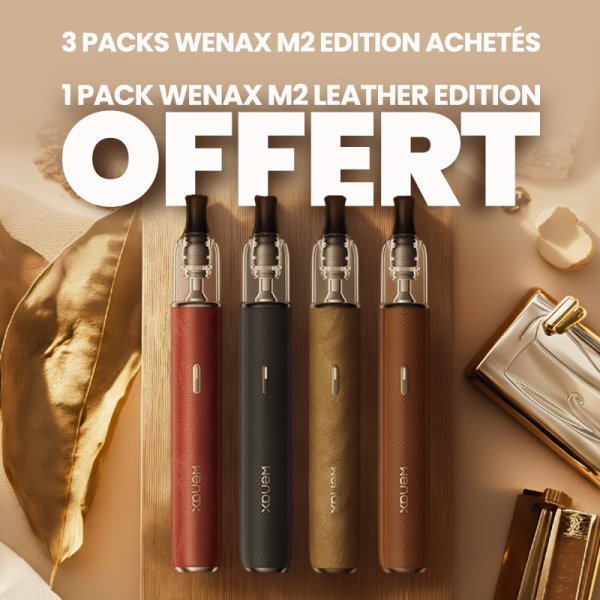 [Offre] 3 Packs Wenax M2 Leather Edition achetés, 1 Pack Wenax M2 Leather Edition Offert - Geekvape