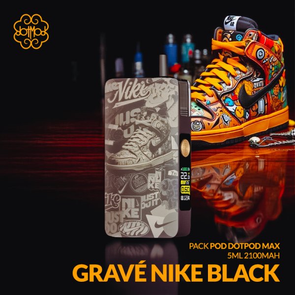 Pack DotPod Max V1.5 5ml 2100mAh Gravé Nike Black - Dotmod