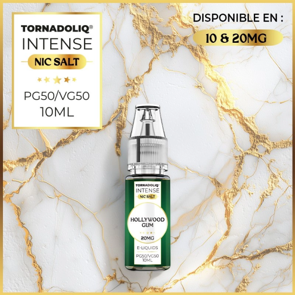 [Sample] Hollywood Gum Nic Salts 10ml - Intense by Tornadoliq