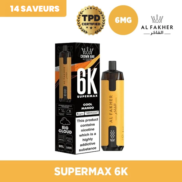 Supermax 6k 6mg - Crown Bar by Al Fakher