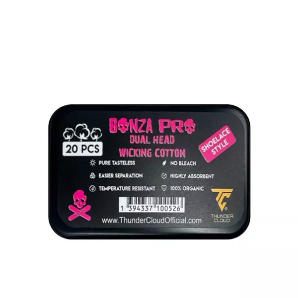 Lacets de Coton Bonza Pro Dual Head - Thunder Cloud x Vaping Bogan