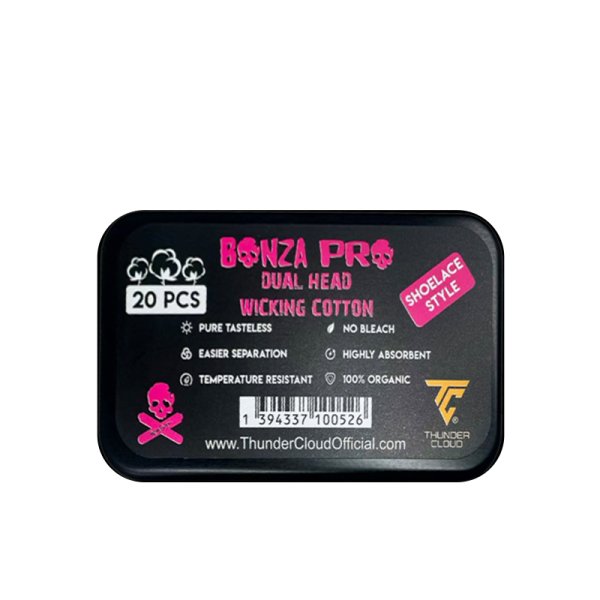 Lacets de Coton Bonza Pro Dual Head (20pcs) - Thunder Cloud x Vaping Bogan