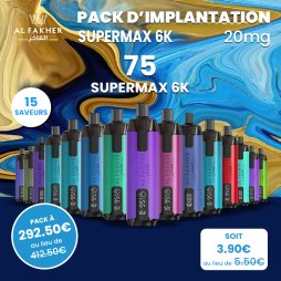 Supermax 6k 20mg Implementation Pack (75pcs) - Crown Bar by Al Fakher