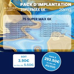Pack d'Implantation Supermax 6k 20mg (75pcs) - Crown Bar by Al Fakher