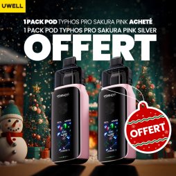 [Offre] 1 Pack Pod Typhos Pro Sakura Pink Acheté, 1 Pack Pod Typhos Pro Sakura Pink Offert - Uwell