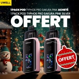 [Offre] 1 Pack Pod Typhos Pro Sakura Pink Acheté, 1 Pack Pod Typhos Pro Sakura Pink Offert - Uwell