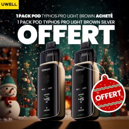 [Offre] 1 Pack Pod Typhos Pro Light Brown Acheté, 1 Pack Pod Typhos Pro Light Brown Offert - Uwell