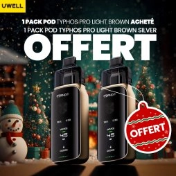 [Offre] 1 Pack Pod Typhos Pro Light Brown Acheté, 1 Pack Pod Typhos Pro Light Brown Offert - Uwell