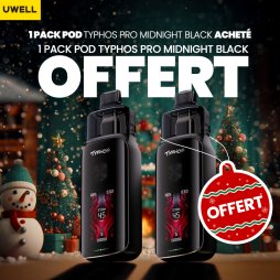 [Offre] 1 Pack Pod Typhos Pro Midnight Black Acheté, 1 Pack Pod Typhos Pro Midnight Black Offert - Uwell
