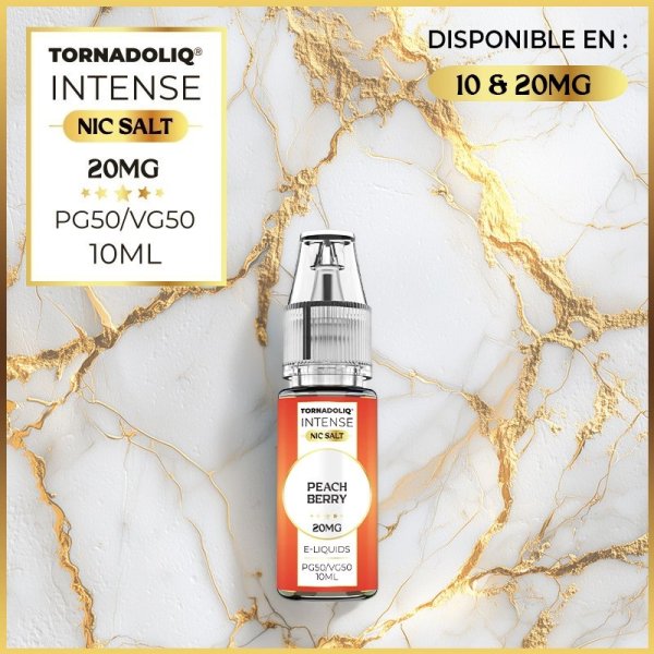 Peach Berry Nic Salts 20mg 10ml - Intense by Tornadoliq