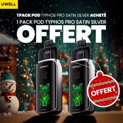 [Offre] 1 Pack Pod Typhos Pro Satin Silver Acheté, 1 Pack Pod Typhos Pro Satin Silver Offert - Uwell