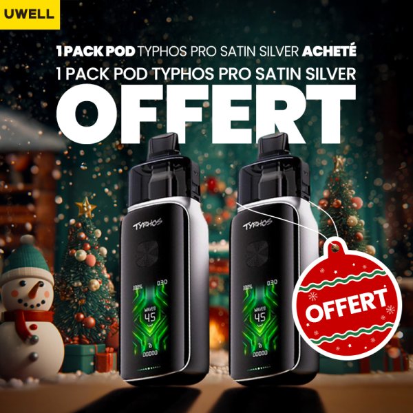 [Offre] 1 Pack Pod Typhos Pro Satin Silver Acheté, 1 Pack Pod Typhos Pro Satin Silver Offert - Uwell