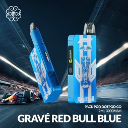 Kit Pod dotPod Go 2ml 3000mAh Blue Engraved Red Bull - Dotmod