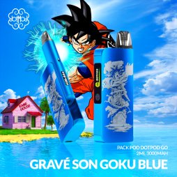 Kit Pod dotPod Go 2ml 3000mAh Blue Engraved Son Goku - Dotmod