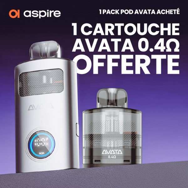 [Offre] 1 Pack Pod Avata Acheté, 1 Cartouche Avata 0.4Ω Offerte - Aspire