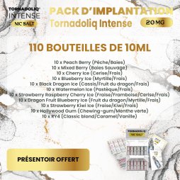 Pack d'Implantation E-liquides Nic Salts 20mg 10ml (120pcs) - Intense by Tornadoliq