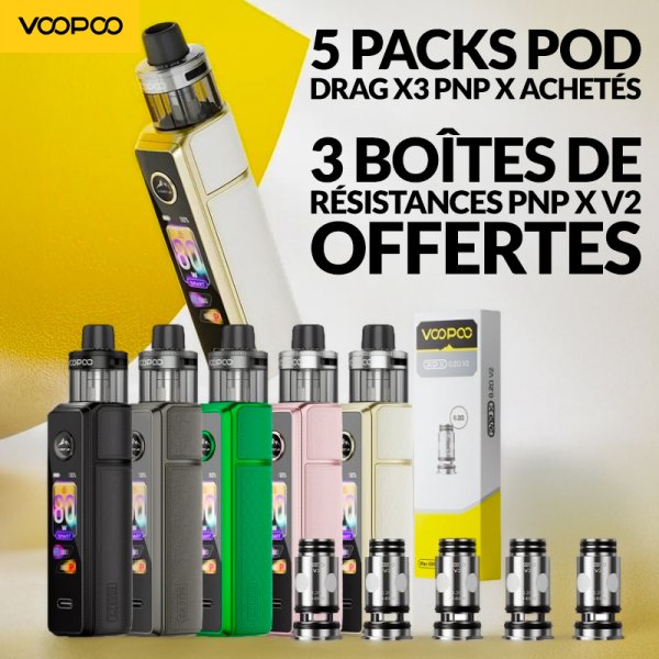 [Offer] Buy 5 Drag X3 PnP X Pod Kits, Get 3 Boxes of PnP X V2 Coils Free - Voopoo