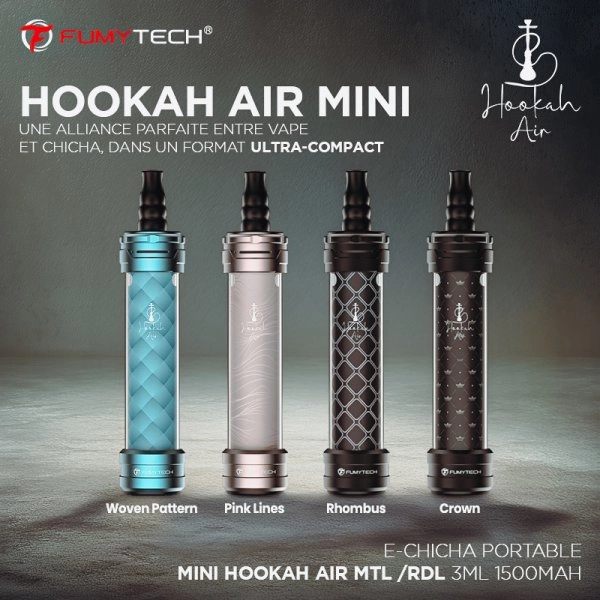 E-Chicha Portable Mini Hookah Air MTL /RDL 3ml 1500mAh - Fumytech