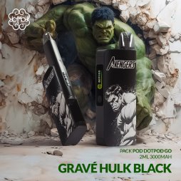 Pack Pod dotPod Go 2ml 3000mAh Gravé Hulk Black- Dotmod